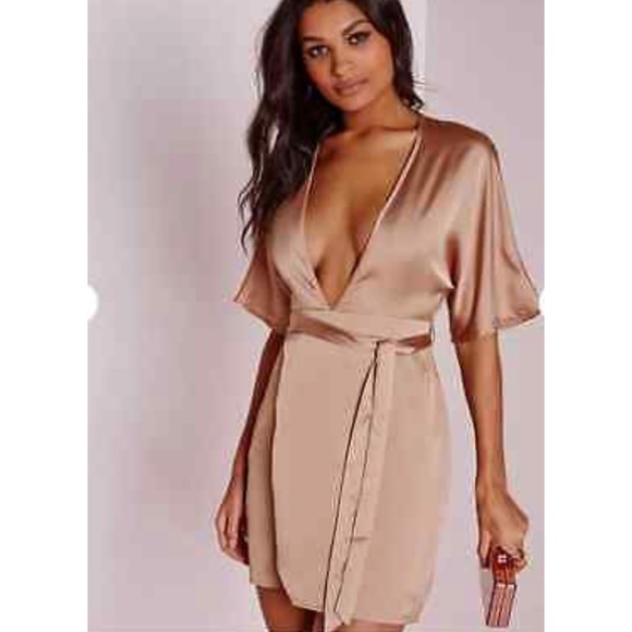 nude silky dress